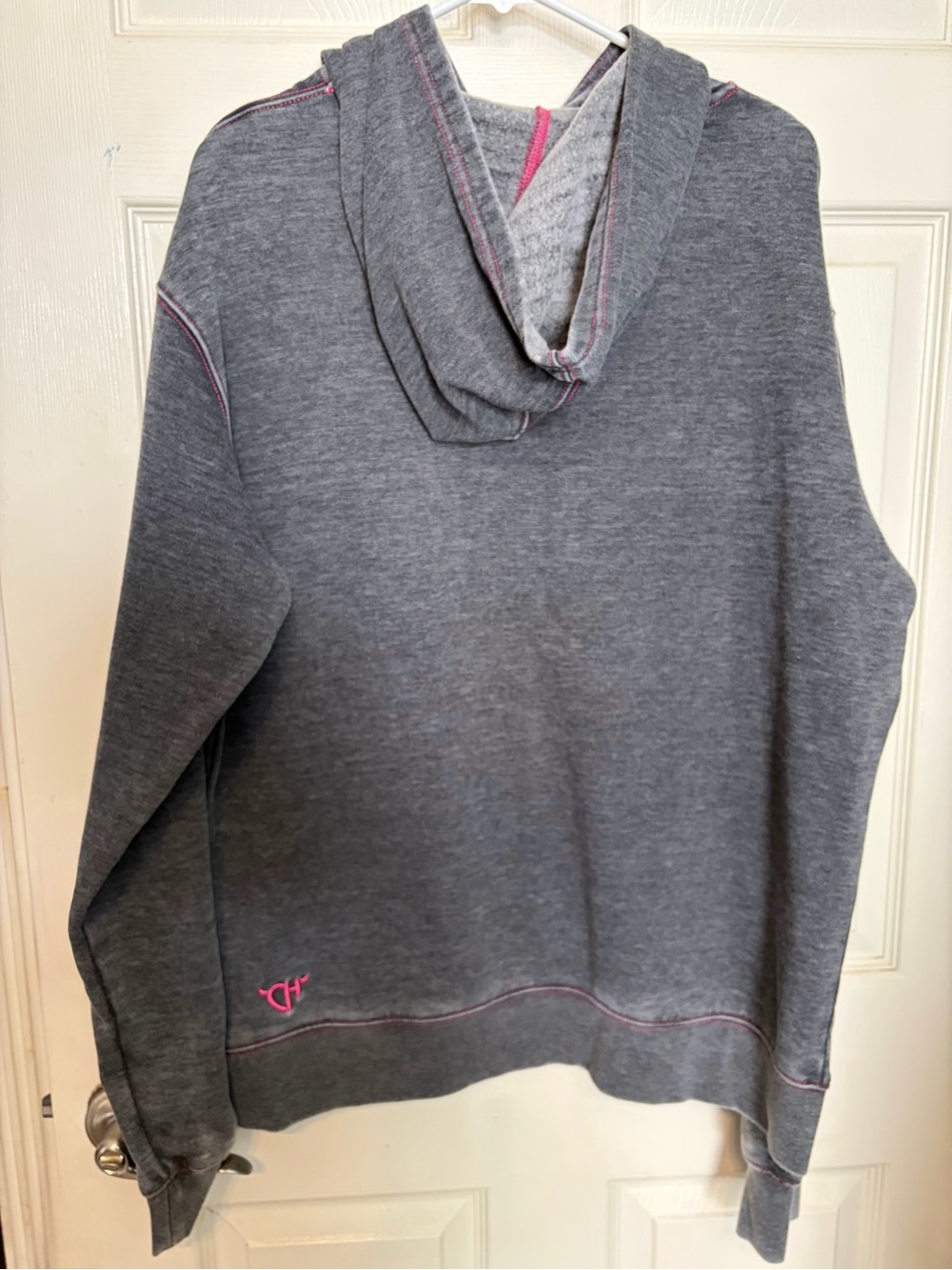 NWOT Gray Hoodie with Pink Arrow Graphic - Women's Sweatshirt - Picture 5 of 5